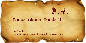 Marczinkech Aurél névjegykártya